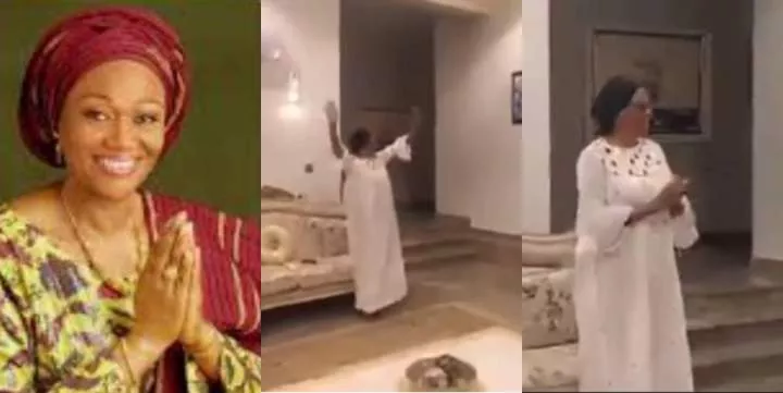 Video of First Lady, Oluremi Tinubu, celebrating Super Falcons' victory over Australia goes viral (Video)
