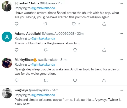 Nigerians on Twitter argue over photo of Osinbajo wearing his shoe inside a mosque in Kano