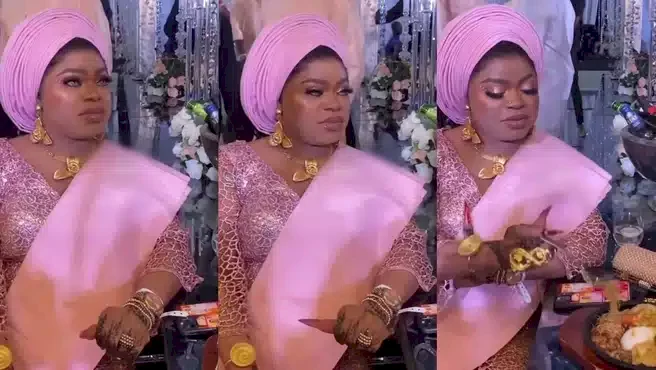 "He looks pregnant; we wish her safe delivery" - Bobrisky's new look at party stirs speculations (Video)