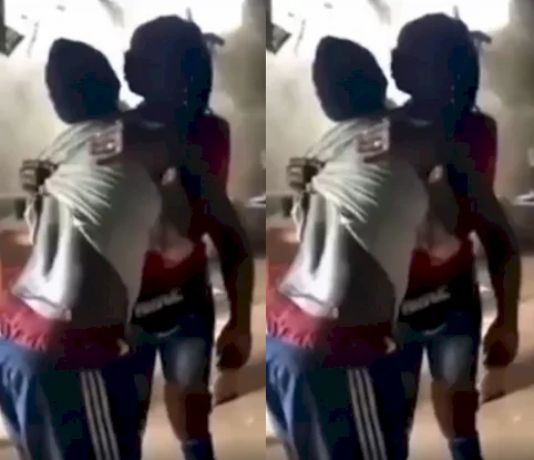 Man struggles to stand after sleeping with three sex workers at a local brothel (video)