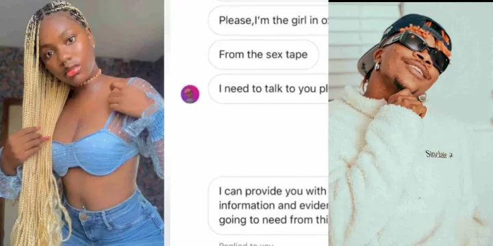 Lady in Oxlade's bedroom video cries out for justice again, threatens to leak more tapes of singer (Chats/audio)