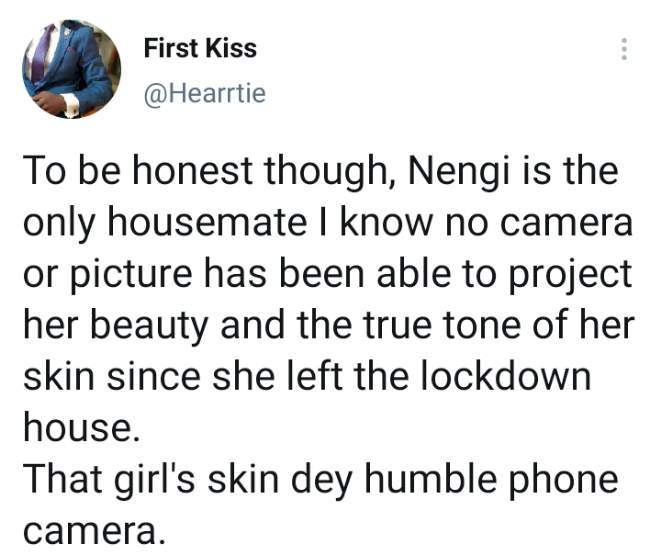 'Her skin dey humble camera' - Twitter users heap praises on Nengi