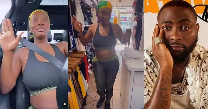 Davido's side chick, Anita Brown, dances happily, shows off her protruding belly (Video)