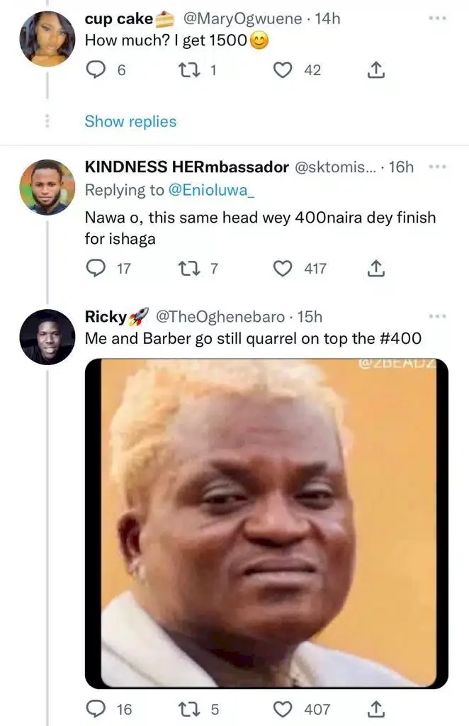 Enioluwa sparks outrage after revealing he gets his haircuts for N22K