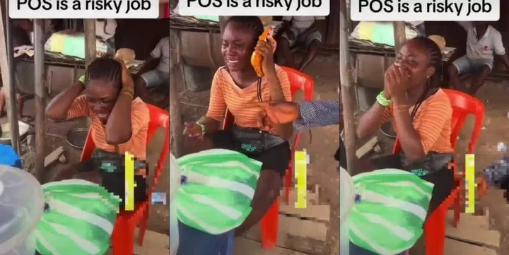 POS attendant cries a river after losing phone to customer who withdrew N500 (Video)
