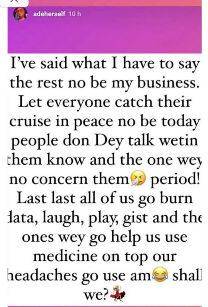 Comedienne, Adeherself clears air on being used, dumped by colleague, Cute Abiola