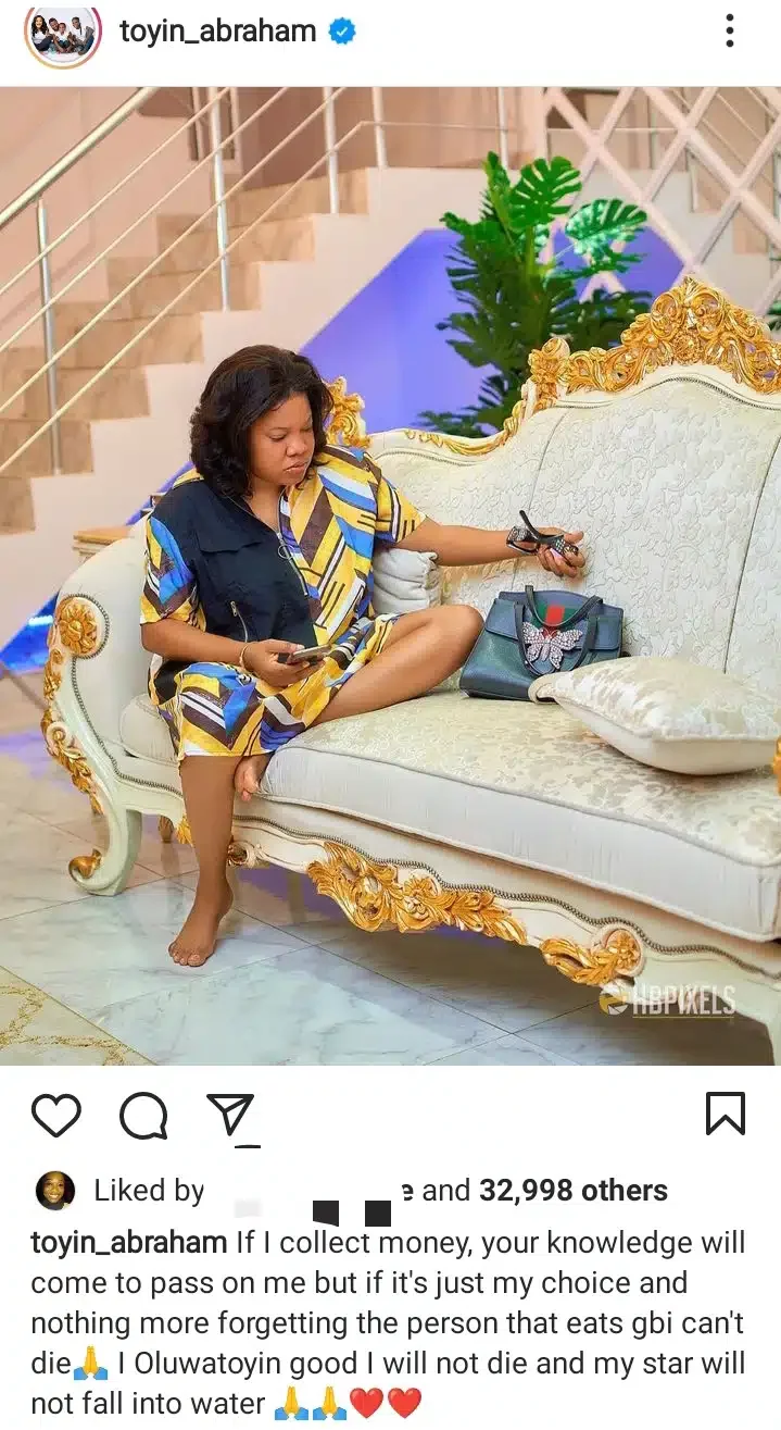 Election: 'If I collected money, then let all your curses come to pass' - Toyin Abraham fires back at critics
