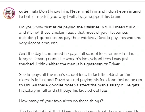 'A man after God's heart' Nigerians hail Davido after learning he pays his workers kids' school fees