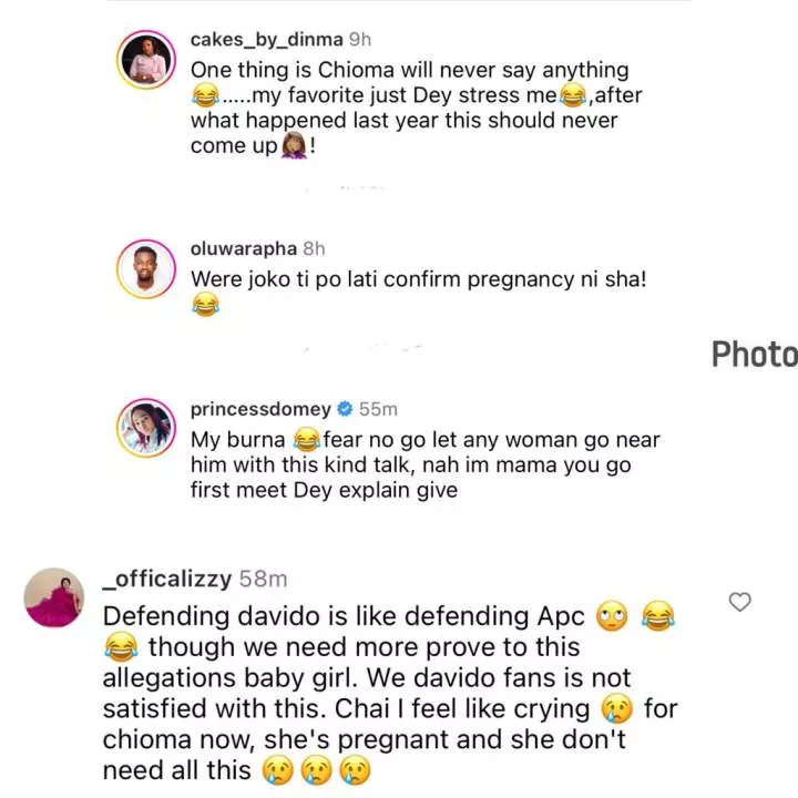 'He was moaning while Chioma was mourning'- Nigerians react to the pregnancy scandal involving Davido and an American lady