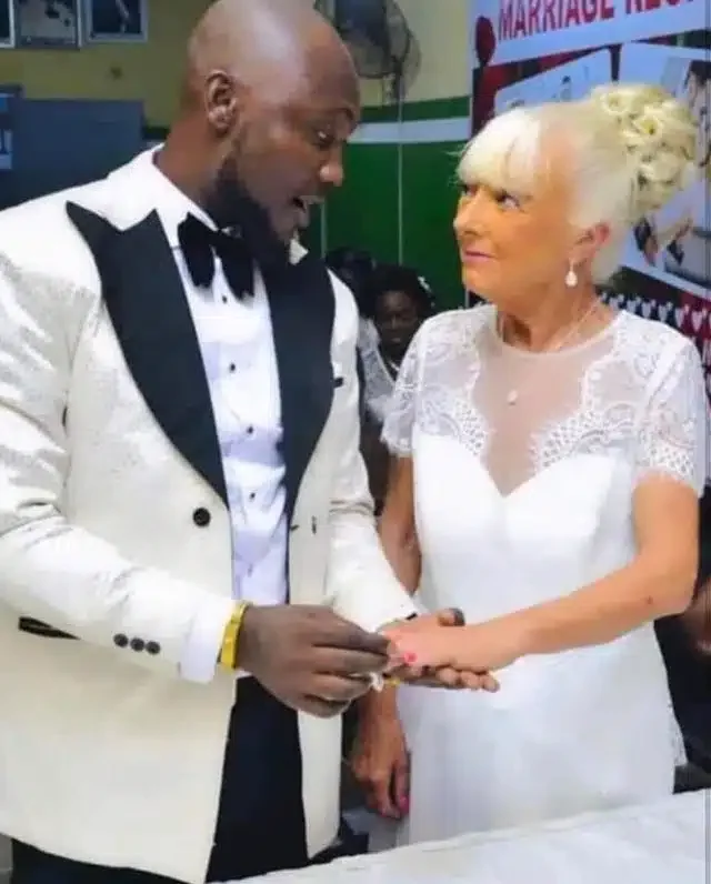 'I can't live without her' - Nigerian man says as he weds older British woman