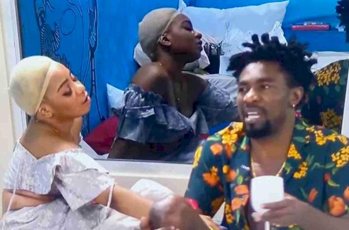 BBNaija: "Stop caging me, I don't like it, I'm not in a relationship with you" - Boma slams Queen (Video)