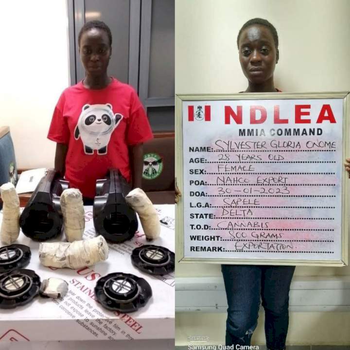 NDLEA arrests pregnant woman with hard drugs concealed in radio sets which her sister asked to be sent to Dubai; uncovers banned substances concealed inside containers of body creams (videos)