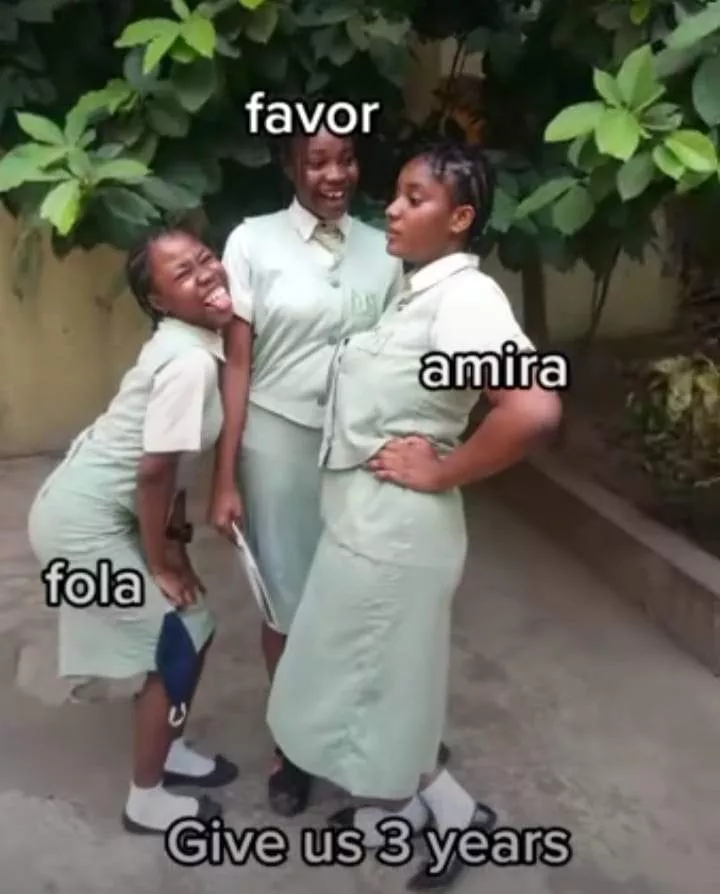 Childhood friends stun Nigerians as they show off their transformation after 3 years (Video)