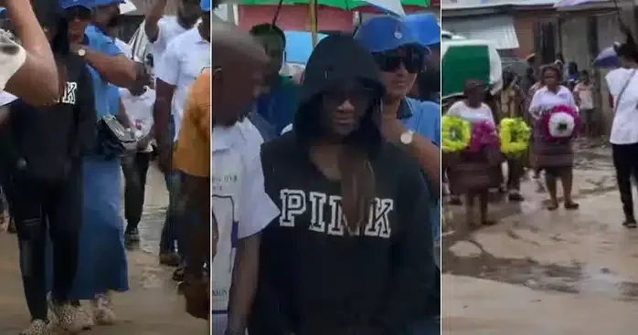 "Is this Mercy Johnson?" - Video of actress at her father's burial stirs emotions