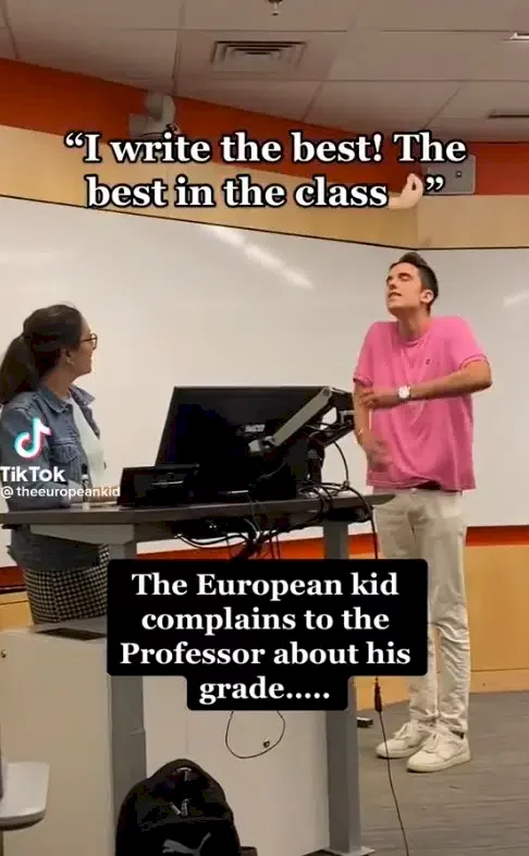 'Tell me why you scored me zero?' - White student questions his professor in viral video; Nigerians react
