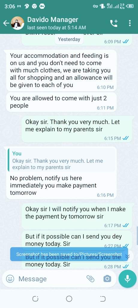 'Pay me back my money so I can pay my school fees' - Man calls out Davido (Screenshots)