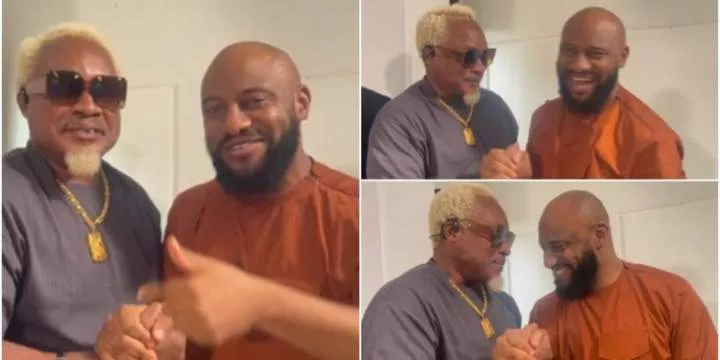 Yul Edochie excited as he links up with colleague, Jerry Amilo after a long while -VIDEO