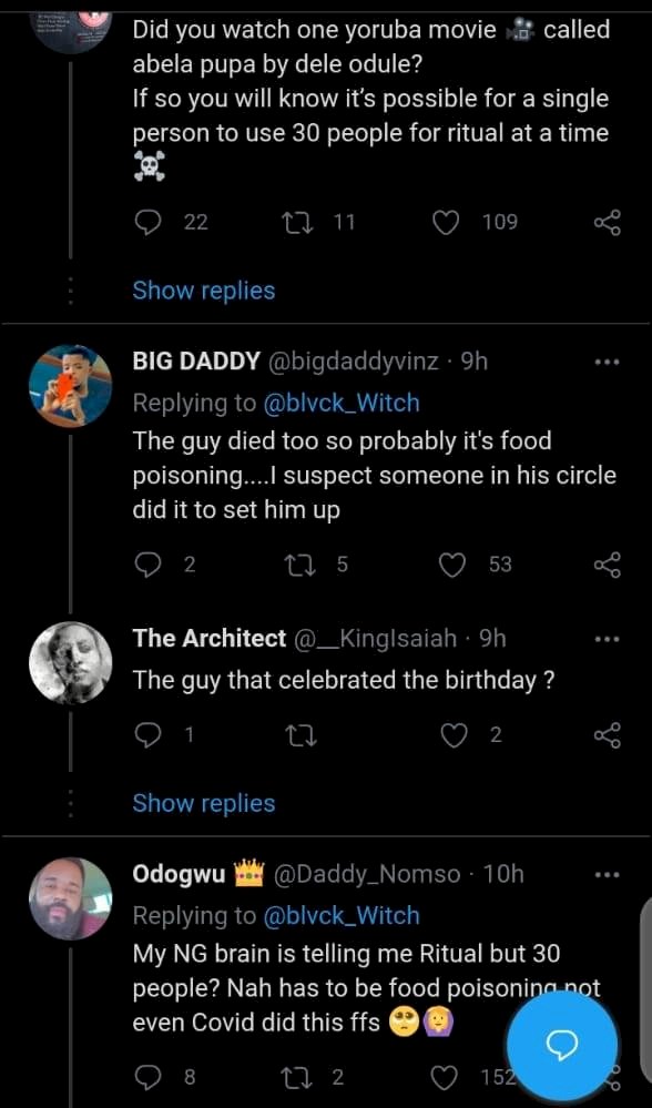 Man cries out as 50 friends who attended an alleged yahoo boy’s birthday party are found dead