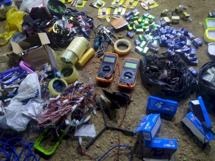 Kano blast: DSS reportedly arrests two Boko Haram suspects, recovers bombs, weapons (Photos)