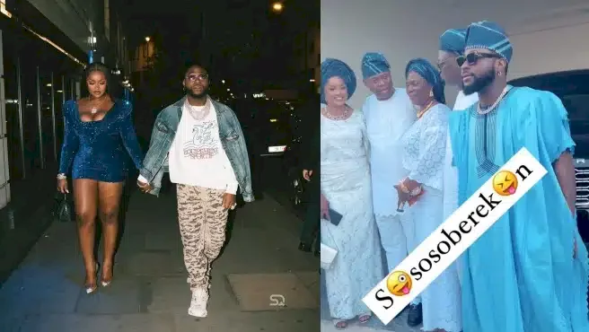 "Where is Chioma?" - Davido's father inquires as they take family photos (Video)