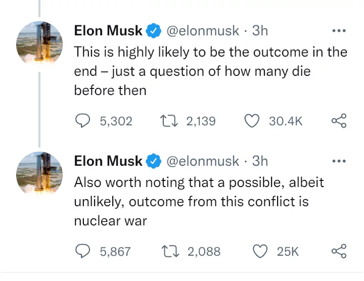 Ukraine tells Elon Musk to ?f?k off? after he shared peace proposal to end war with Russia 