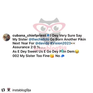 Ahead of 2023, socialite Cubana ChiefPriest makes a prophecy as Davido and Chioma rekindle their relationship