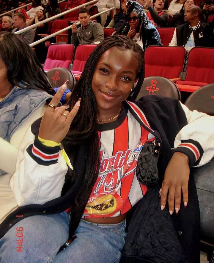 Super Falcons of Nigeria star Michelle Alozie continues to show off her style in the United States of America