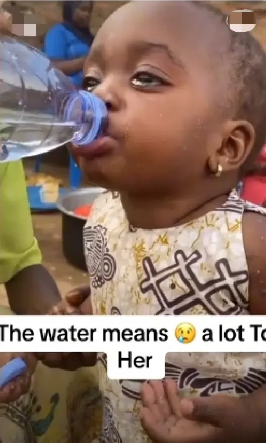 'That water means a lot to her' - Little girl melts heart as she gives hug to boy who gave her water to drink (Video)