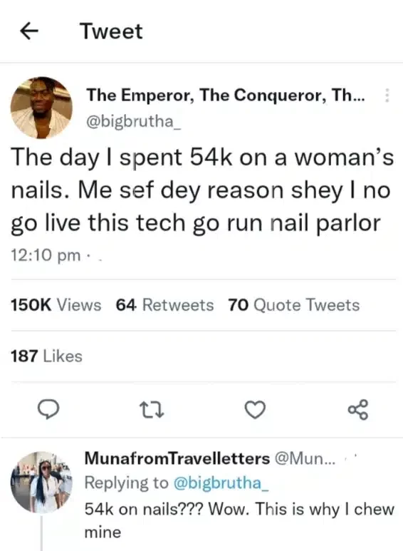 I paid N54k for a woman's nails - Nigerian man considers dumping tech business to become nail stylist