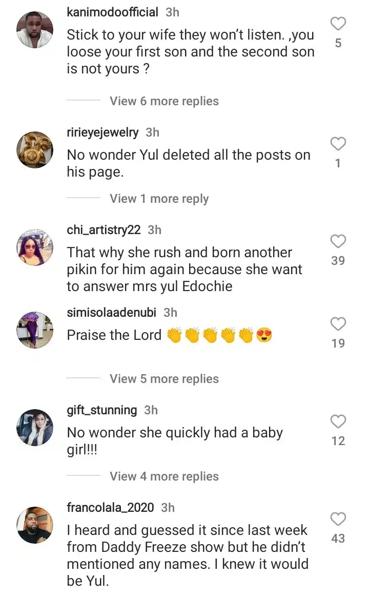 Reactions trail alleged report of Yul Edochie not being the father of Judy Austin's son