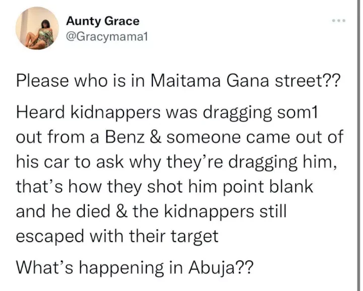 Man shot dead while trying to rescue another at the hands of kidnappers in Abuja (Video)