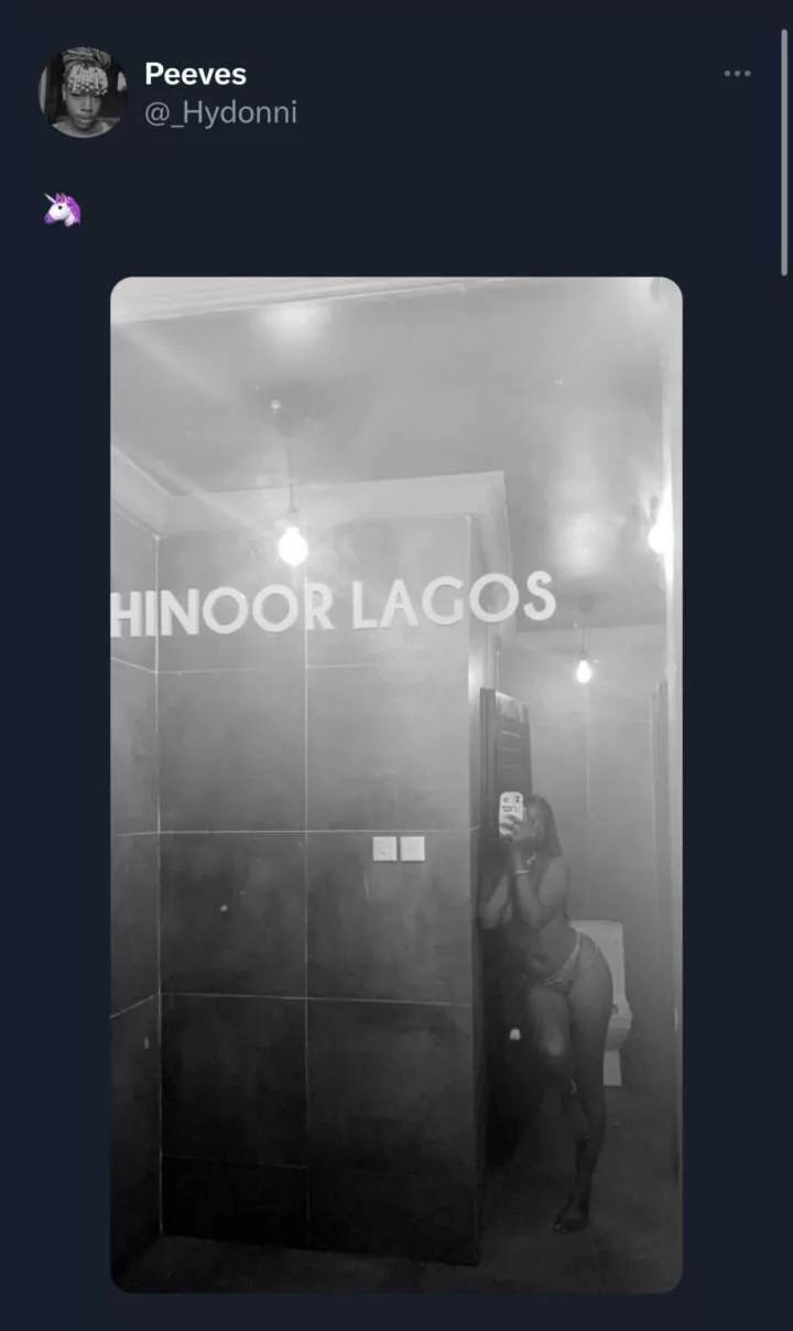 Girl causes uproar as she takes unclad photos in restaurant toilet