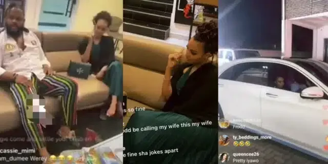 'What in the name of social distancing is this' - Reactions as Whitemoney visits Frodd with mystery lady