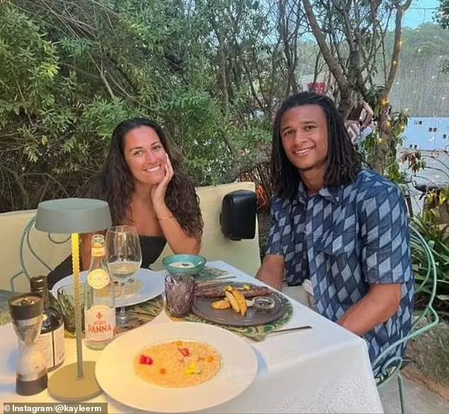 Nathan Ake's holiday looked more low-key as he enjoyed dinner with wife Kaylee Ramman