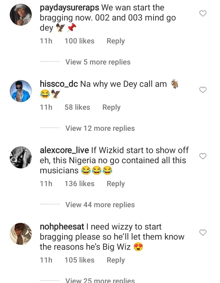 'Big Wiz' - Reactions as Wizkid receives another $1m to perform at a concert