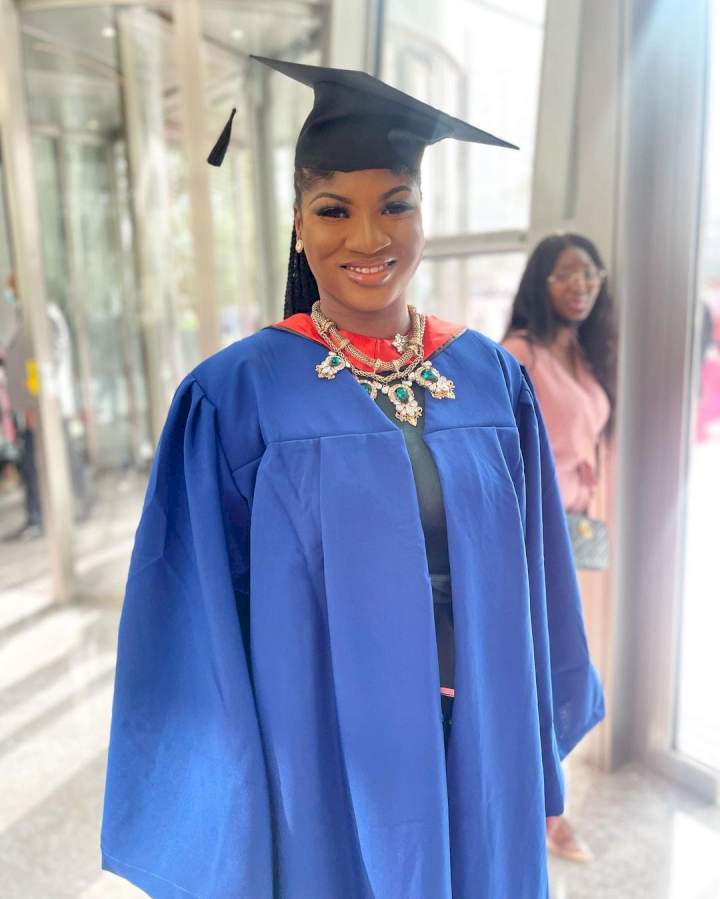 Actress Omotola Jalade-Ekeinde celebrates as her first daughter, Princess, bags MSc from a Dubai University (photos)