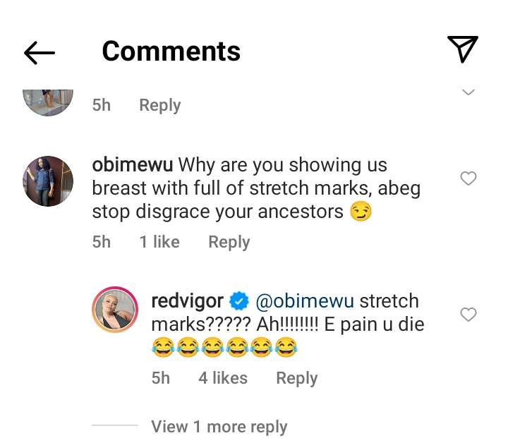 'How can a broken marriage change a sweet girl like you this way?' - Netizens drag blossom chukwujekwu's ex wife, Red vigor, over revealing clothes
