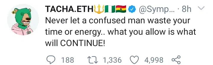 BBNReunion: 'Fear men! Never let a confused man waste your energy' - Tacha reacts to Liquorose and Emmanuel's saga