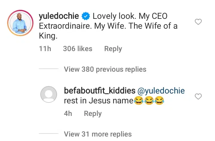 'The wife of a king' - Yul Edochie storms his first and second wife's Instagram page to rain praises on them