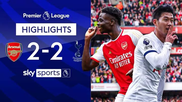 Arsenal 2 - 2 Tottenham Hotspur (Sep-24-2023) Premier League Highlights