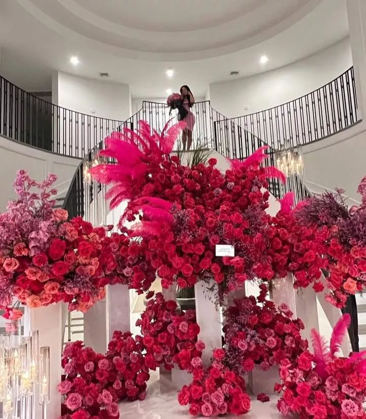 Cardi B shows off massive flower arrangement husband Offset gave her for their 6th wedding anniversary