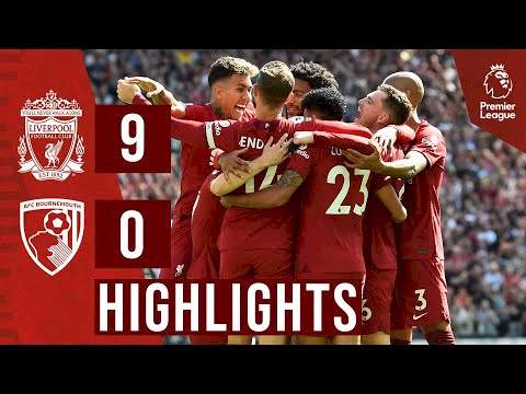 Video: Liverpool 9 v Bournemouth 0 (22 Aug 2022) Premier League highlights