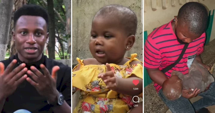 "She has been a blessing" - Man who picked up baby abandoned by mentally challenged mother shows off transformation (Video)