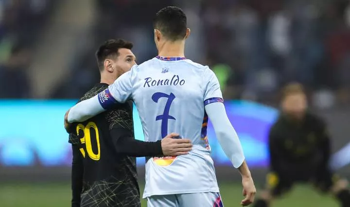 Lionel Messi and Cristiano Ronaldo during a mid-season friendly - Imago