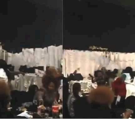 Lady Crashes Ex-Boyfriend's Wedding With Her Friends, Causes Chaos (Video)