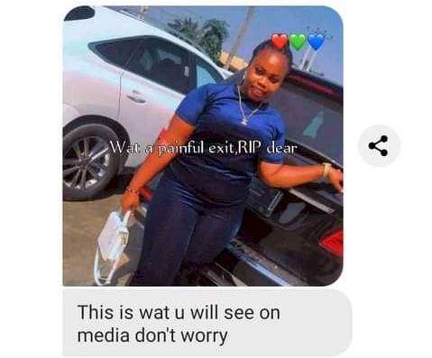 Nigerian lady claims man threatened to spread fake rumour of her death after she rejected his love overtures