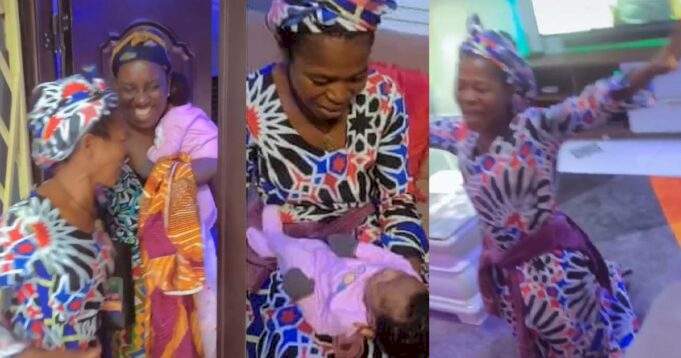 Joyful moment Nigerian mother arrived abroad for Omugwo (Video)