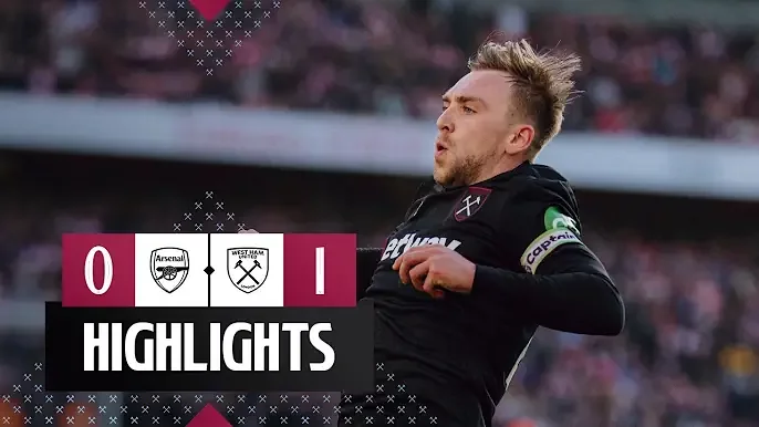 Arsenal 0 - 1 West Ham United (Feb-22-2025) Premier League Highlights