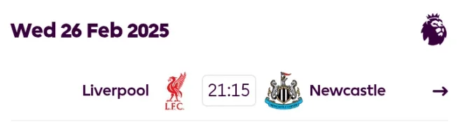 Liverpool's Next Five Fixtures in all competitions