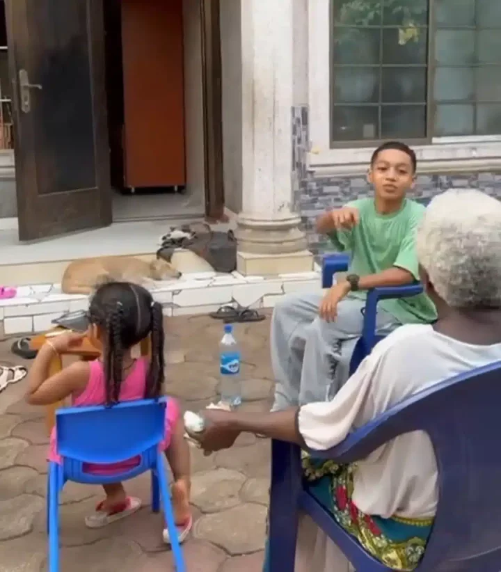 'Impressive' - Mixed-race boy raised abroad seen speaking fluent Igbo with his grandmother